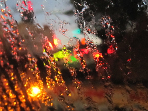 Rain and Abstract Traffic Lights