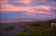 Amazing sky and colours on Bay View beach at sunset