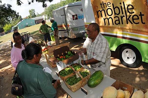 The mobile market delivering fresh produce residents of Spartanburg County, South Carolina.