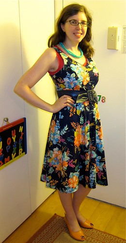 Dashabout vintage floral dress work outfit