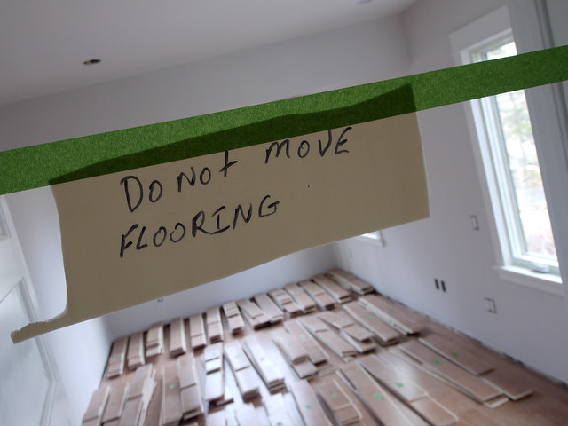 do not move flooring sign
