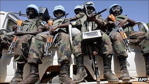 United Nations peacekeepers in the Darfur region of Sudan. Three of these soldiers were killed on October 11, 2011. by Pan-African News Wire File Photos