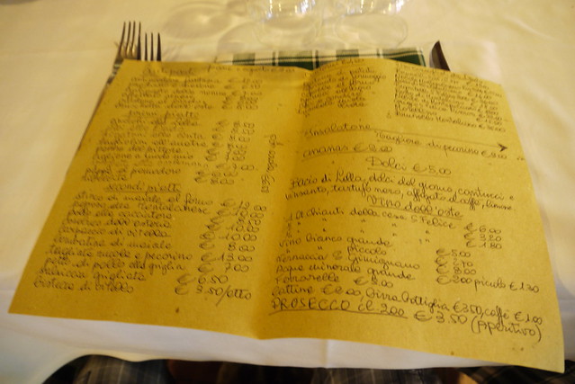 全義大利文菜單