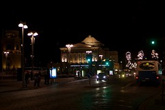 Tampere Theater at night