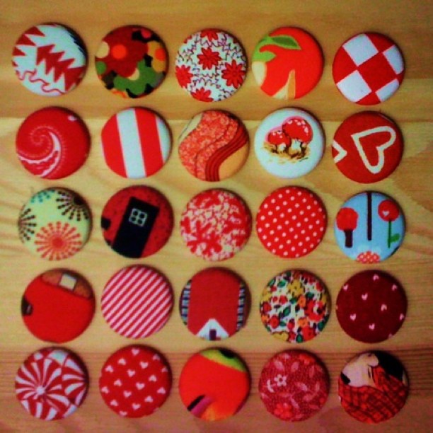 A red button collection