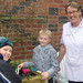 Junior Wardens re-planting the planters at Abbeyfield