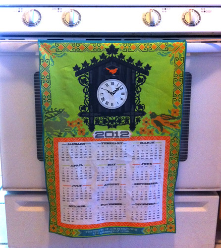 2012 Calendar Tea Towel