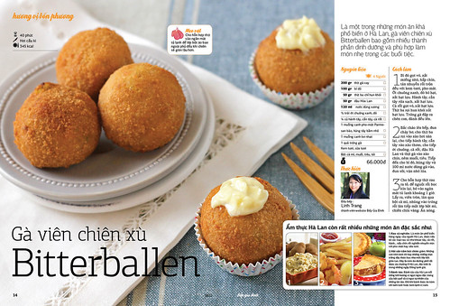 Chicken bitterballen on Family Kitchen Magazine (Nov 10)