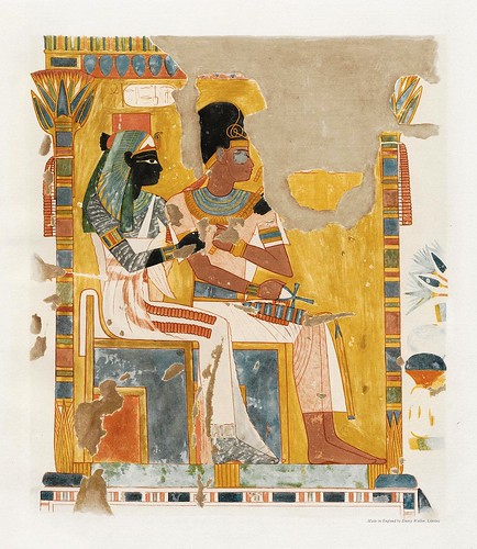 008-Amenhotep I y la reina Nofretari-The tomb of two sculptors at Thebes  1925- Norman de Garis Davies- Universität Heidelberg