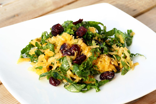 Raw Butternut Squash and Kale Salad