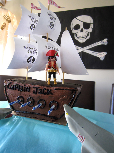 Pirate Ship Birthday Cake Sails Homemade - web