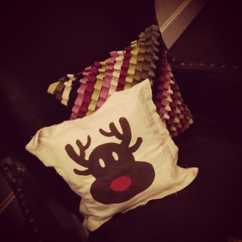 Reindeer pillow from friend Meredith!