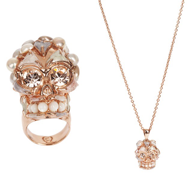7 - rose gold - colored pearls