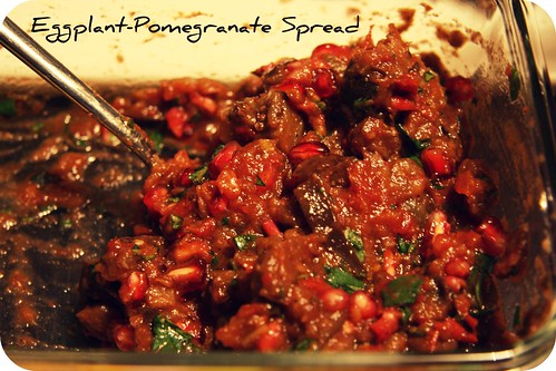Eggplant-pomegranate spread