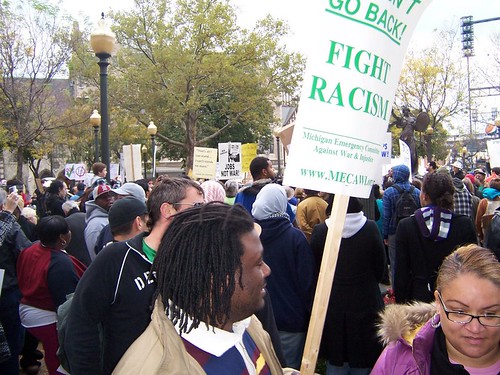 Thousands marched in Detroit on October 14, 2011. The event was sponsored by Occupy Detroit and resulted in the occupation of Grand Circus Park. (Photo: Kris Hamel) by Pan-African News Wire File Photos