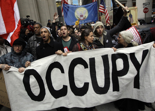 Demonstrations took place in the financial district in New York on November 17, 2011. Cops attacked and arrested protesters for standing up against Wall Street interests. by Pan-African News Wire File Photos