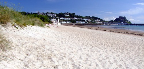 Gorey Castle and beach