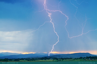 Photo éclair orage Rocky Mountain Front Range Foothills