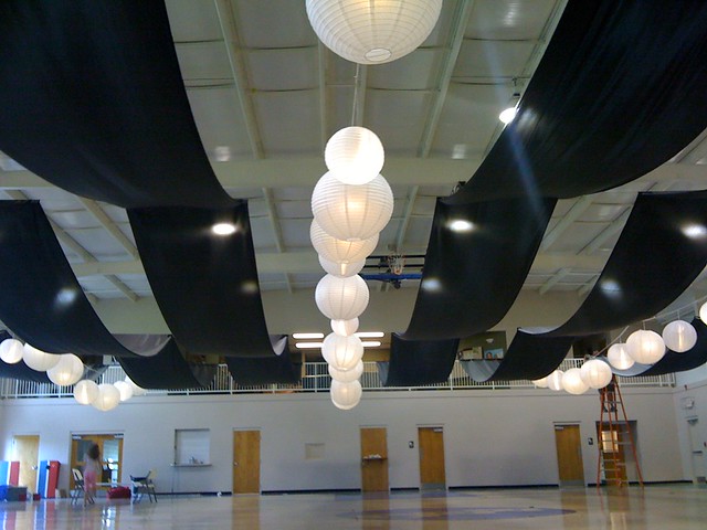 ceiling swag for wedding reception