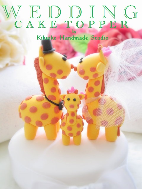 LOVE ANGELS Wedding Cake Topperlove giraffe with lovely baby