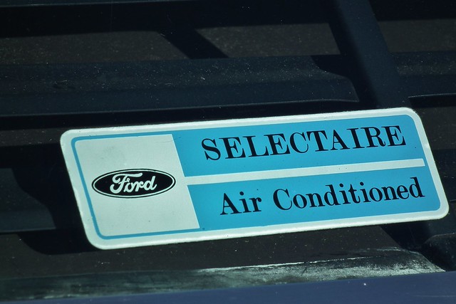1974 Ford ZG Fairlane 500 sedan Selectaire Air Conditioning sticker