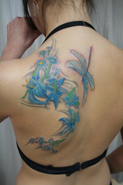 Dragonfly tattoo for girls itattoozdragonflyflowertattoo Flickr Photo 