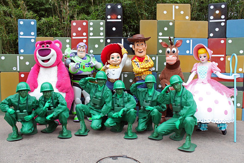 Meeting the Toy Story gang
