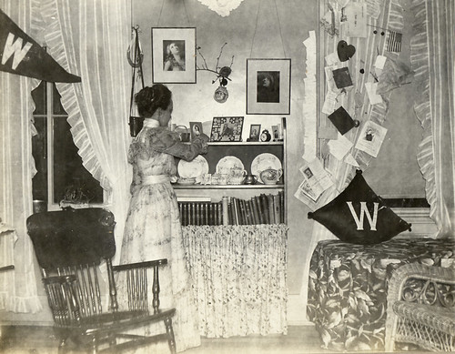 Leila Bascom's dorm room in Chadbourne Hall, 1898