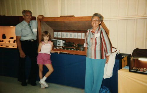 me, my grandparents, and the thingie my grandpa made for the fair