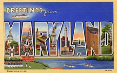 Maryland Large Letter Postcards