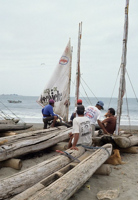 Balsa Rafts Playas Ecuador In this photo from 1992 one can see the 
