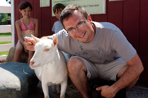 Mike and a goat