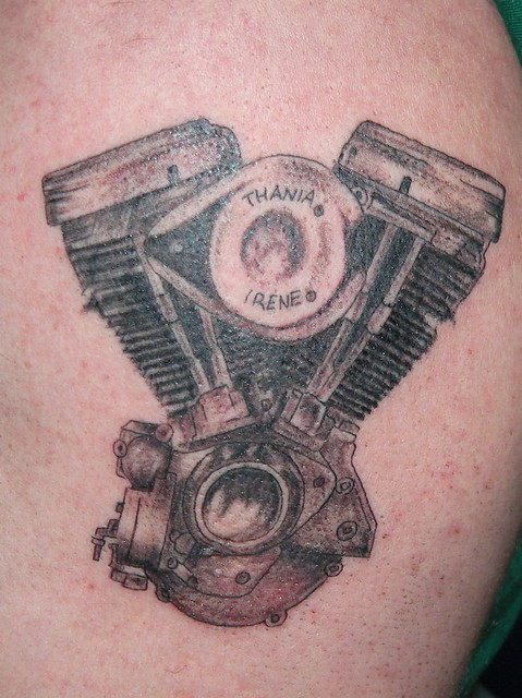 tattoo motor Tattoo blanco y negro