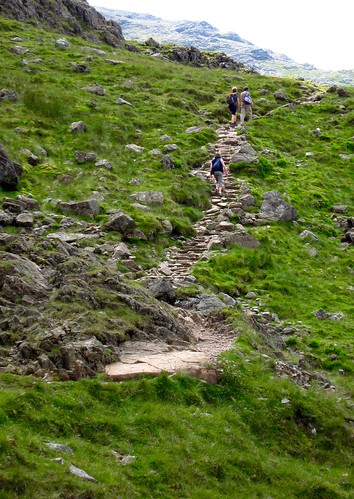 hiking up scafell pike