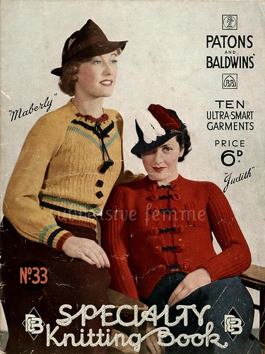 free 1930's Knitting knitting patterns P&B's Speciality Knitting Book No.33