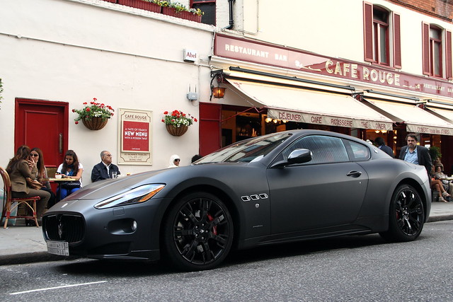 Maserati Granturismo S First I have seen in matte black It's quite nice