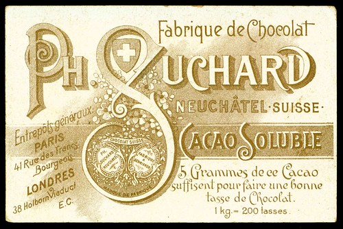 French Tradecard Back - Chocolate Suchard by cigcardpix