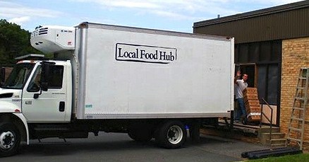 The Local Food Hub refrigerated truck and warehouse in Ivy, Virginia.
