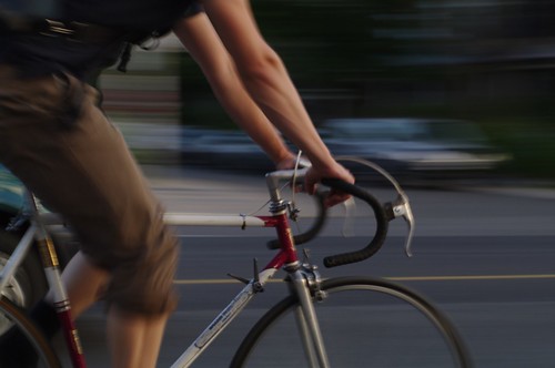 cyclist in motion