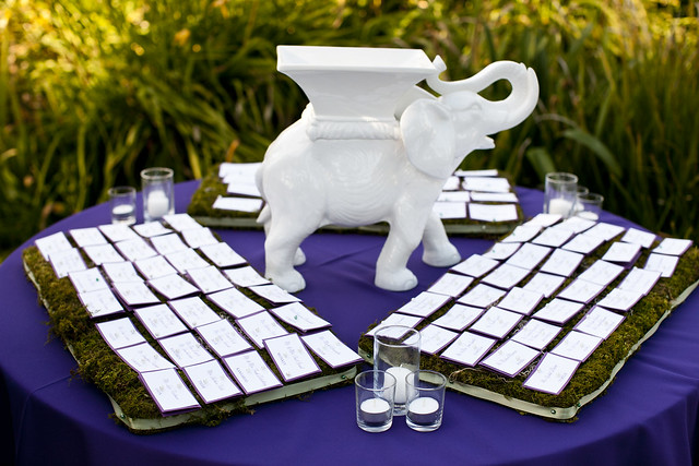 Escort Card Table Wedding Reception at the Santa Barbara Zoo on May 29 