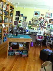 A relatively clean sewing room