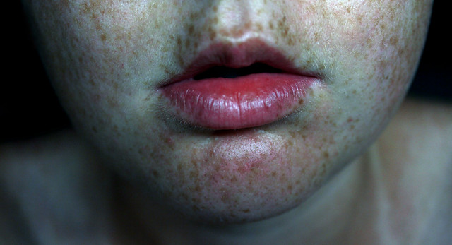 mouth, freckles, child