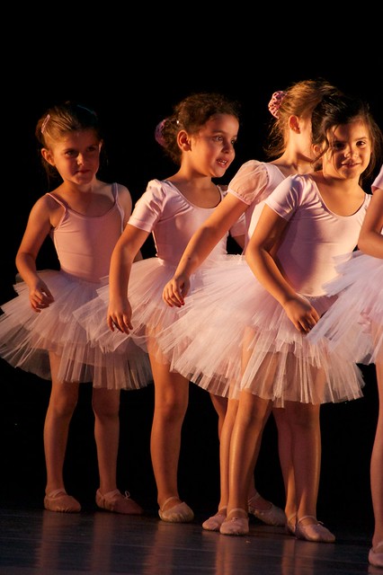 Small girls during a dance recital