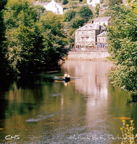 Rowing the River Derwent, Matlock Bath, Derbyshire by Stocker Images