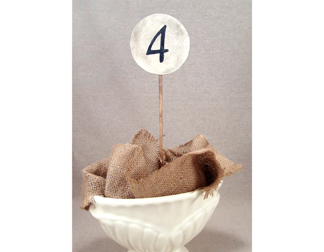 Wedding table number sign