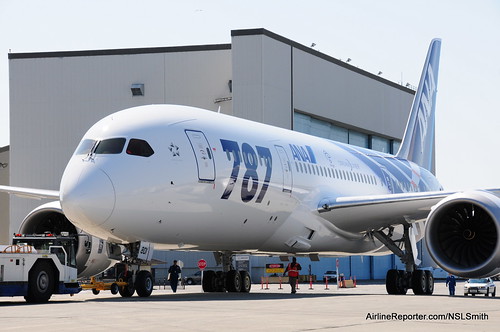 ANA's first Boeing 787 Dreamliner ZA101 JA801A