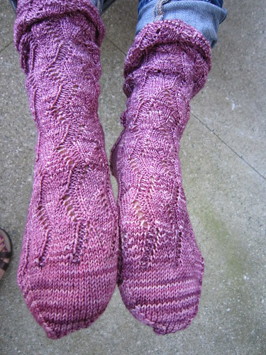 Elisa's Waving Lace socks 2