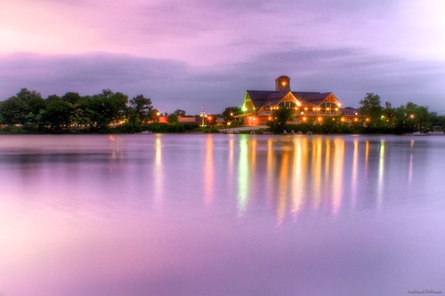 Cooper River Boathouse at dusk by mhoffman1