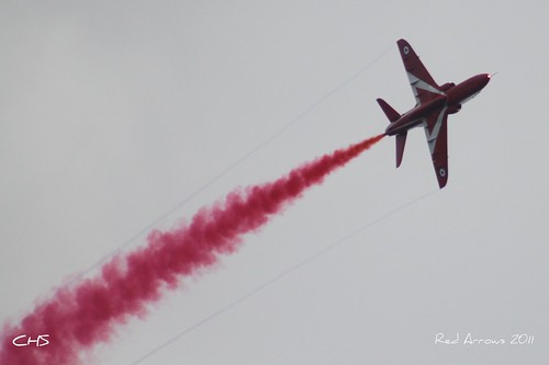 RAF Red Arrows over Carrick Roads 10th August 2011 by Claire Stocker (Stocker Images)