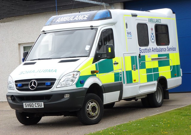 Scottish Ambulance Service Mercedes Sprinter 4x4 SV60CSU Aviemore Ambulance